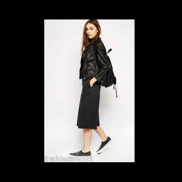 MUUBAA KOSI CROP LEATHER BIKER JACKET BLACK 8 - Picture 4 of 10